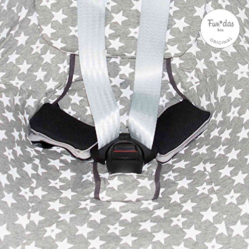 Fundas BCN ® - F132/93002 - Funda de Algodón para Silla de Coche Cybex ® Sirona ® M2 I-Size, Sirona ® S I-Size y GB Vaya ® I-Size - Estampado Fun Vintage Star