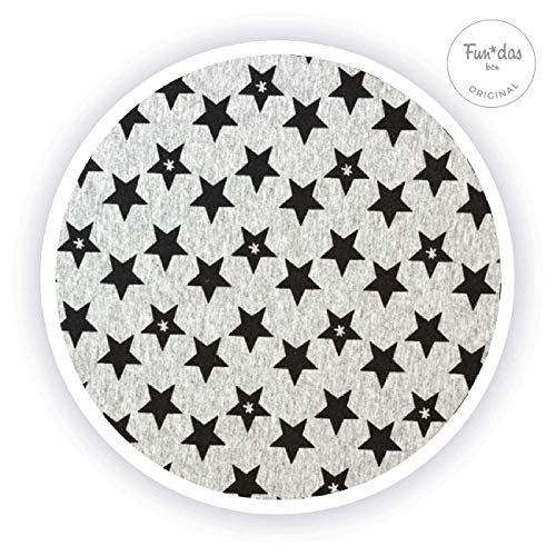 Fundas BCN ® F184/9399 - Colchoneta para Silla de Paseo Bugaboo Fox ® Cubre Arneses Incluidos - Colección Fun Black Star