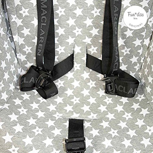 Fundas BCN ® - F95/93002 - Colchoneta para silla de paseo Maclaren Quest ® 2013-17 - Fun Vintage Star