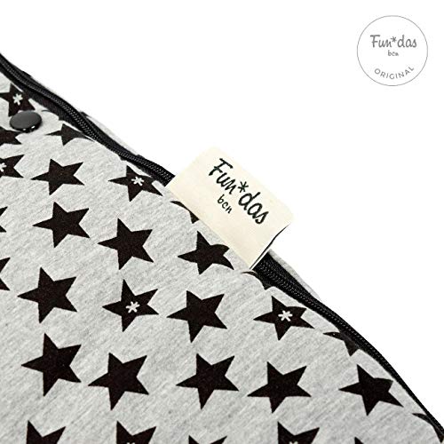 Fundas BCN ® - S25/9399 - Saco para capazo y grupo 0 teddy - Estampado Fun Black Star