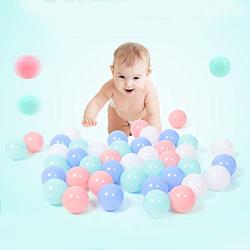 FunPa Bolas de Plástico para Piscina, 100 Piezas Bolas para Bebés Bolas Coloridas para el Océano Bolas para Jugar para los Niños Túnel Tienda de Campaña Juguete de Natación Bajo Techo Exteriores