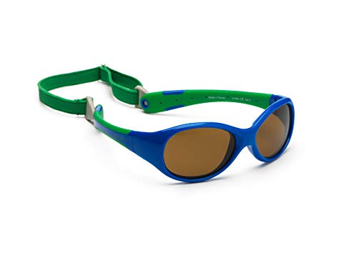 Gafas de sol para koolsun Baby Flex Joven 3 – 6 años | Royal & Green | 100% protección UV | con desmontable Diadema | Optical Clas 1, cat. 3