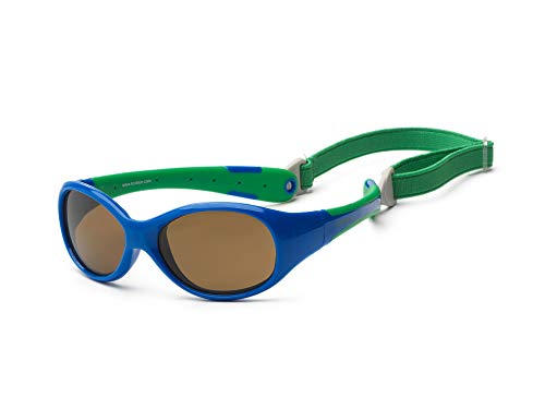 Gafas de sol para koolsun Baby Flex Joven 3 – 6 años | Royal & Green | 100% protección UV | con desmontable Diadema | Optical Clas 1, cat. 3