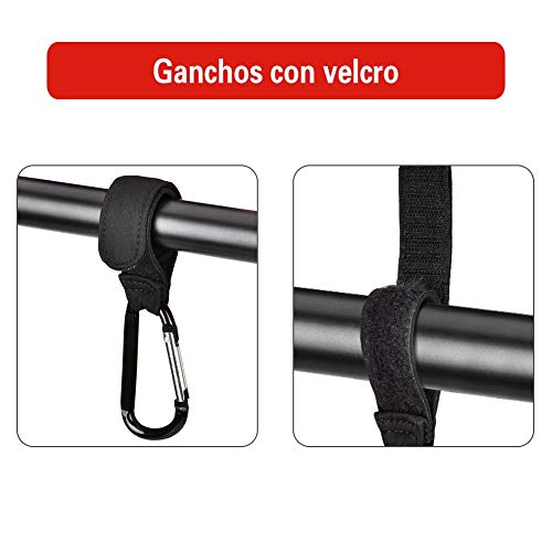 Ganchos Carrito Bebé,Ganchos Multiusos,2pcs Ganchos para Cochecito,Engancha las Bolsas de la Compra,Mochilla,Bolso o cambiador en el manillar,Ajuste Universal para Cochecito o Silla de Ruedas