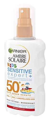 Garnier - Ambre solaire sensitive expert plus, proteccion solar para niños factor 50 plus, (1 x 200 ml)