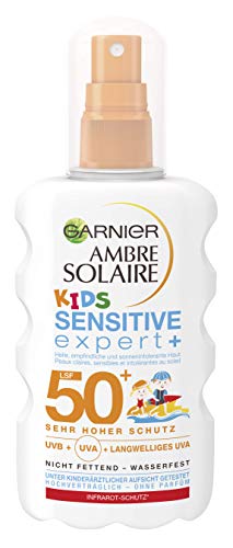 Garnier - Ambre solaire sensitive expert plus, proteccion solar para niños factor 50 plus, (1 x 200 ml)