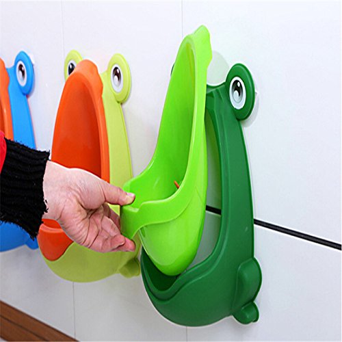 Gespout urinarios masculinos para verde infantil rana plástico, fácil de utilizar de altura ajustable (diferentes colores, color verde 30x21x17cm)