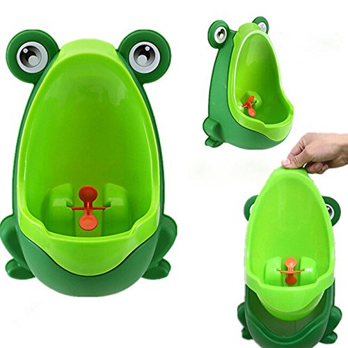 Gespout urinarios masculinos para verde infantil rana plástico, fácil de utilizar de altura ajustable (diferentes colores, color verde 30x21x17cm)