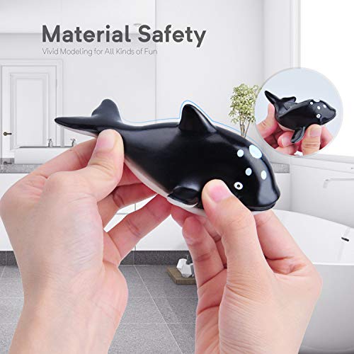 GizmoVine Juguete de Baño Animal Marino Juguetes para Niños Educativo Animal Figuras de Aprendizaje Baño Bebes con Caja de Regalos y Bolsa Organizadora para Niños Niñas Cumpleaños