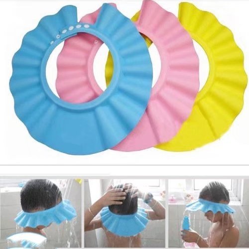 Gorro para Ducha/Baño Suave para Niños para Lavarse el Cabello sin Irritarse los Ojos - En 3 Colores - Amarillo