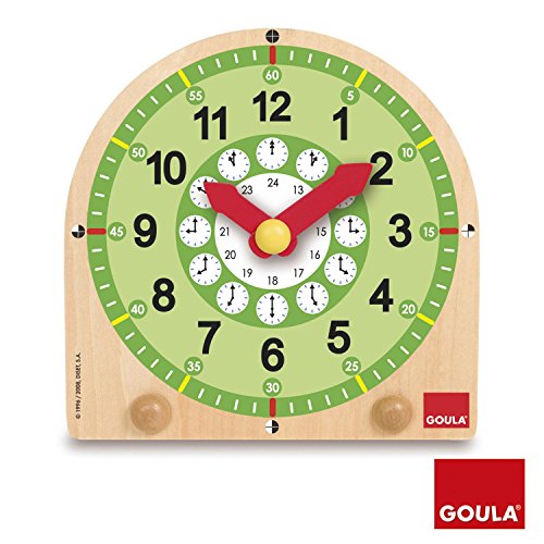 Goula- Learning Clock ED-Reloj Escolar, Multicolor, 3+ (Diset 55125)