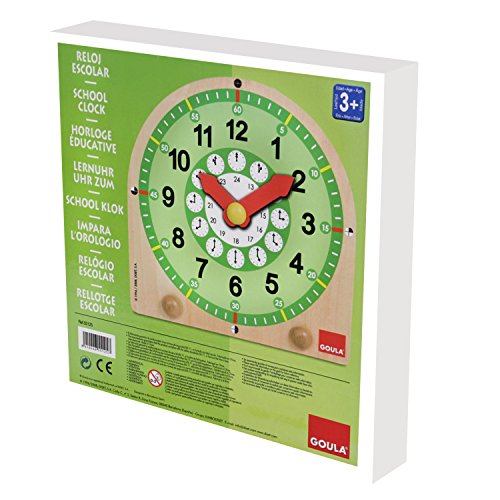 Goula- Learning Clock ED-Reloj Escolar, Multicolor, 3+ (Diset 55125)