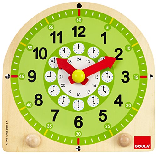 Goula- Learning Clock ED-Reloj Escolar, Multicolor, 3+ (Diset 55125)