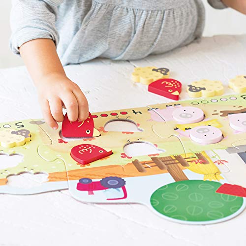 Goula Puzzle de madera infantil para aprender a contar del 1-5