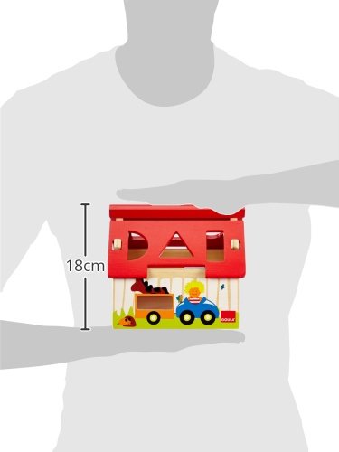 Goula- Shape Sorter Farm Granja con Formas geométricas, Multicolor, 12m+ (Diset 55220)