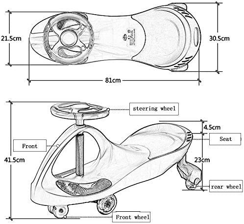 GPWDSN Oscilación En Automóvil En Giratoria Vespa De Juguete para Niños Kids Wiggle Gyro Torsión IR De Navidad (Color: D)