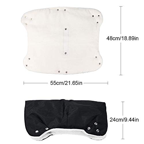 Guantes Silla de Paseo,manoplas para carro bebe,Impermeable a Prueba de Viento Para Extra Grueso Cálido Invierno Cochecito de Bebé Guante para Todos los Cochecitos-negro