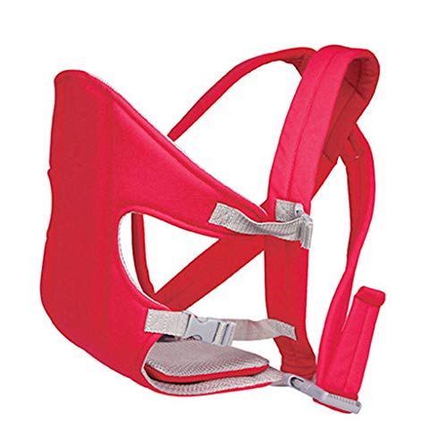 Guoyy - Mochila portabebé para recién nacido, con correas suaves ajustables, multifunción con 4 posiciones rojo rojo