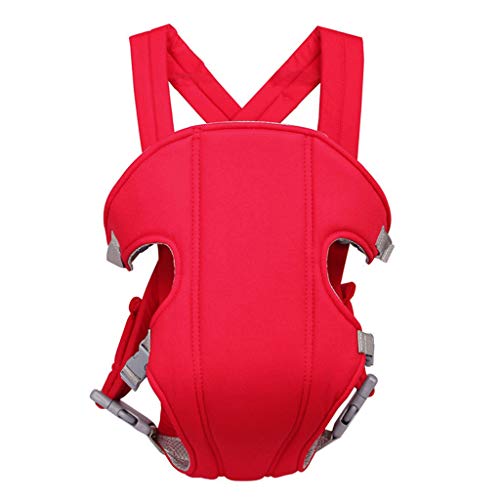 Guoyy - Mochila portabebé para recién nacido, con correas suaves ajustables, multifunción con 4 posiciones rojo rojo