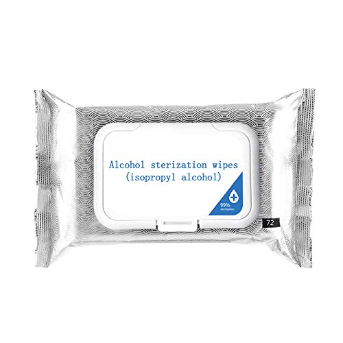 H&1 Toallitas con Alcohol Limpias, Almohadillas De Algodón Estériles Desechables con Envases De Aluminio Película Esterilizada, Tela Entrelazada, Adecuados para La Oficina En Casa