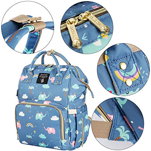 HALOViE Mochila para Pañales Mochila de Pañales y Biberones Bolsa de Pañales Para Bebés Bolso Maternal Cambiador Impermeable Gran Capacidad Bolso de Viaje Multifuncional Organizador Cochecito