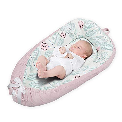 Hamkaw Cama Nido de Bebé Extraíble, Baby Nest Reductor Protector Portátil, Cuna de Viaje, para Dormir y Descansar (0-2 Año)