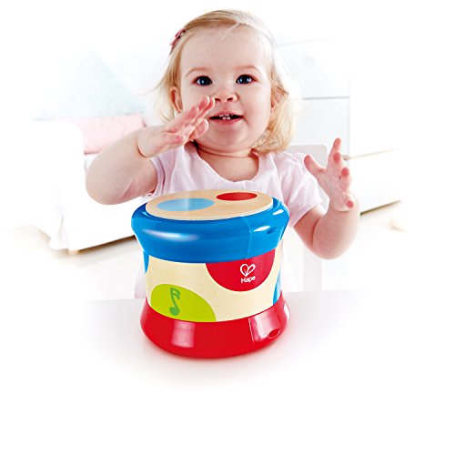 Hape International-HAP-E0333 Tambor Bebé, Multicolor (E0333)