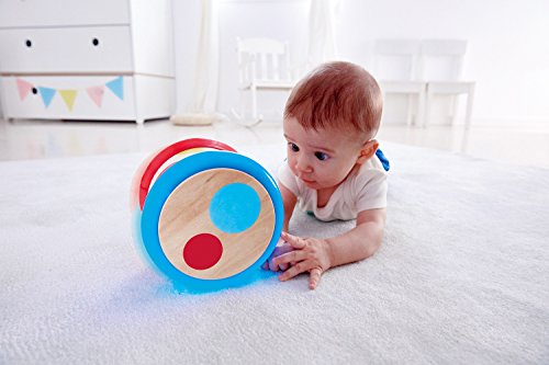 Hape International-HAP-E0333 Tambor Bebé, Multicolor (E0333)