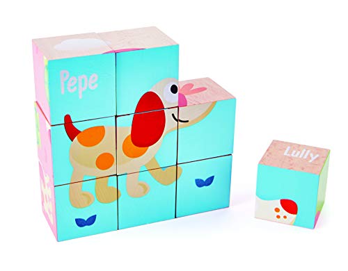 Hape- Puzzle Bloques Pepe y Amigos, Multicolor (Barrutoys E0452)