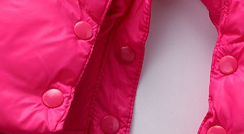 Happy Cherry Ropa de Una Pieza Prenda Exterior Chaqueta de Invierno con Capucha Mono Calentito Enterizo para 3-6 Meses Bebés Niños Niñas- Magenta