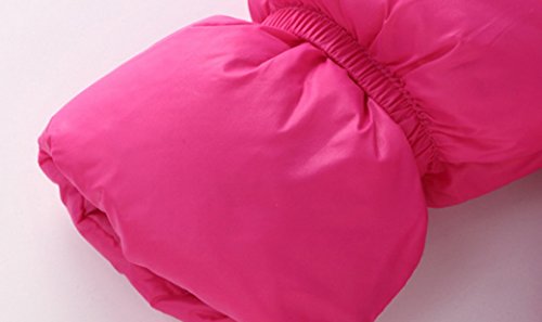 Happy Cherry Ropa de Una Pieza Prenda Exterior Chaqueta de Invierno con Capucha Mono Calentito Enterizo para 3-6 Meses Bebés Niños Niñas- Magenta