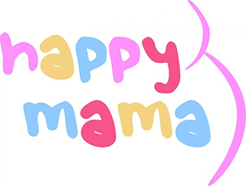 Happy Mama. Para Mujer Camiseta premamá T-Shirt estampado pies manos bebé. 013p (Negro & Plata, 42-44, XL)