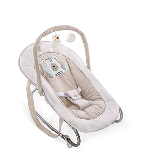 Hauck Bungee Deluxe 633632 Hamaca Bebés con Respaldo Ajustable, Antivuelco, Beige (Friend)