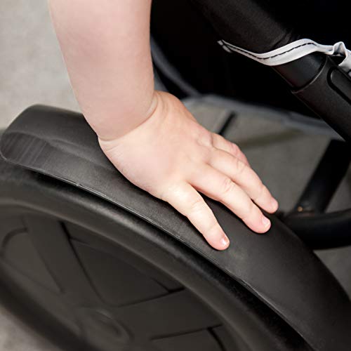 Hauck Freerider Silla de paseo gemelar para 1 o 2 niños de diferentes edades, asientos desmontables, tandem, de 0 meses (acoplando capazo blando) hasta 2 x 15 kg, dos protectores de lluvia, negro