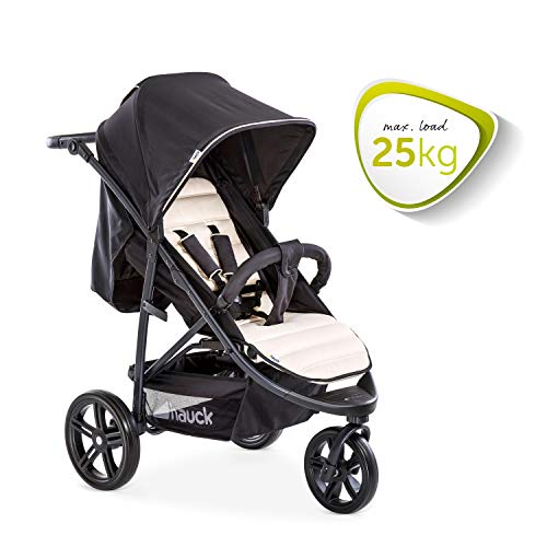 Hauck Rapid 3 Plus Trio Set - Carro deportivo 0 meses hasta 25 kg, coche de bebes 3 piezas de capazo, sillita adaptable a base isofix, ligero, manillar ajustable, plegado con una mano, grupo 0+, beige