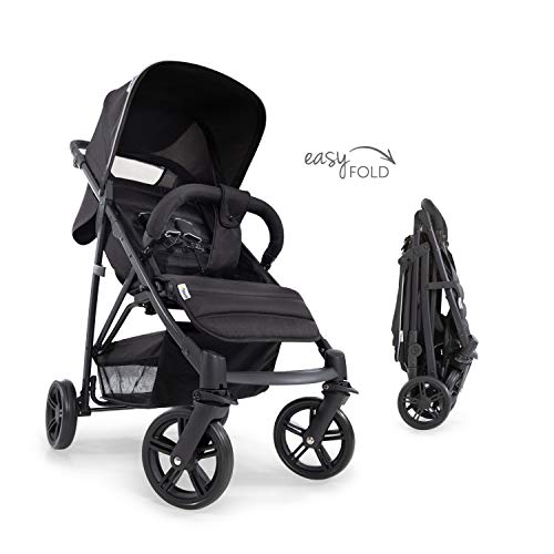 Hauck Rapid 4  Silla deportiva con respaldo reclinable para Bebés, desde nacimiento hasta 15 kg/4 años, Capacidad de carga 25 kg, Negro (Caviar/Silver)