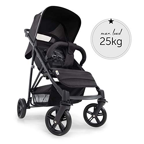 Hauck Rapid 4  Silla deportiva con respaldo reclinable para Bebés, desde nacimiento hasta 15 kg/4 años, Capacidad de carga 25 kg, Negro (Caviar/Silver)