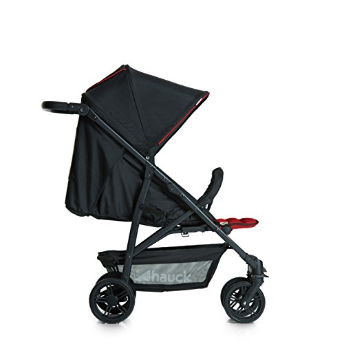 Hauck Rapid 4  Silla deportiva con respaldo reclinable para Bebés, desde nacimiento hasta 15 kg/4 años, Capacidad de carga 25 kg, Negro/Rojo