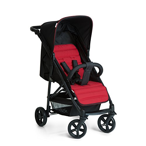 Hauck Rapid 4  Silla deportiva con respaldo reclinable para Bebés, desde nacimiento hasta 15 kg/4 años, Capacidad de carga 25 kg, Negro/Rojo