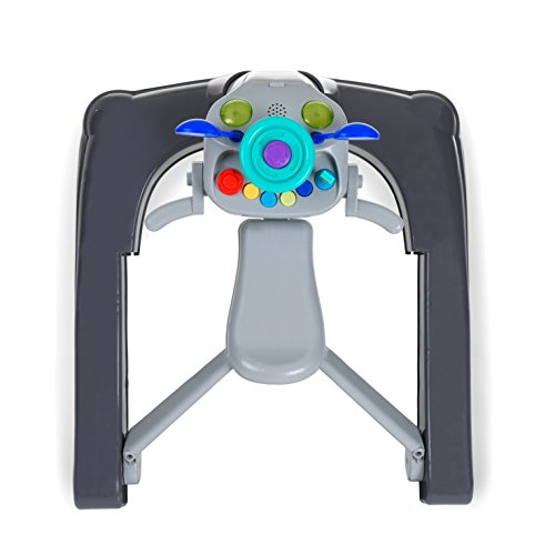 Hauck Ride On 1-2-3 - Andador 3 en 1, a partir de 6 meses hasta 12 kg, con ruedas, luces & música, mesa de juego y asiento desmontable, regulable en altura, Hearts (gris-azul)