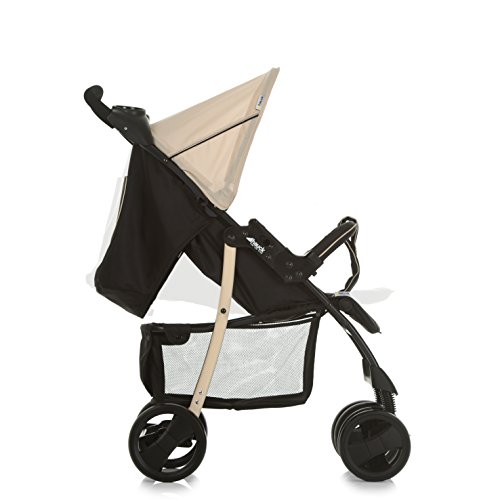 Hauck Shopper SLX trioset - Coche de bebes 3 piezas de capazo, de 0 meses hasta 25 kg, botellero, facil y comodo plegado, sillita y grupo 0+, negro/beige