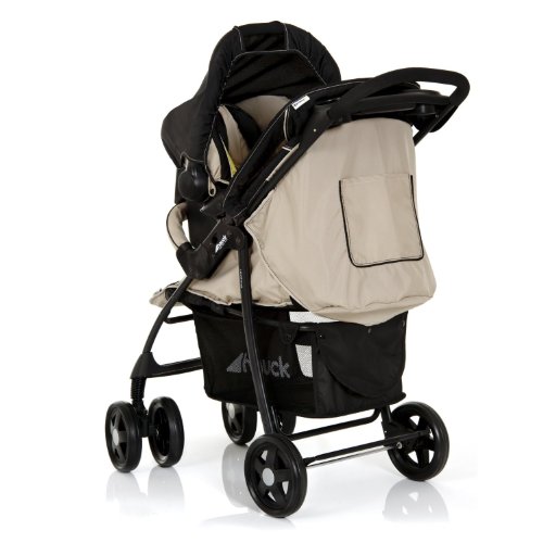 Hauck Shopper Trio Set - Carrito con capazo y grupo 0+, color negro/crema