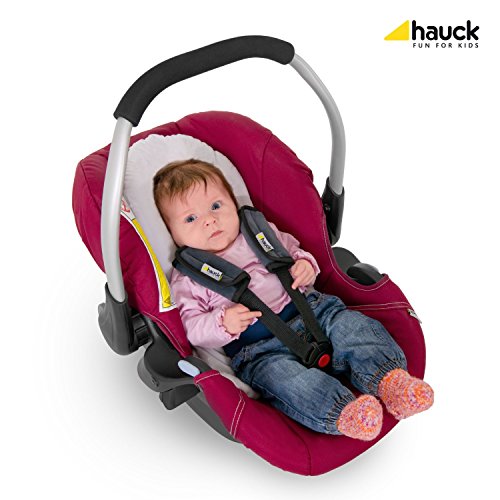 Hauck Smooth Me - Almohadilla acolchada para cochecito y silla de coche con cierre de velcro, 2 unidades, gris