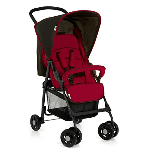 Hauck Sport Silla de paseo ligera y practica para bebes de 0 meses hasta 15 kg, sistema de arnés de 5 puntos, respaldo reclinable, plegable, Rojo (Caviar Tango)