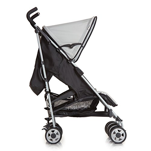 Hauck Turbo Duo - silla gemelar para gemelos y hermanos de 0 meses (combinable con capazo blando Carrycoat 2en1) a 2 x 15kg/ ancho 75cm/ ligera/plegable compacto/gris negro