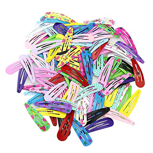 HBF Pack De 100 Piezas Pinza De Pelo Bebe Niñas Horquillas De Pelo Infantiles 20 Colores Clips Para El Pelo