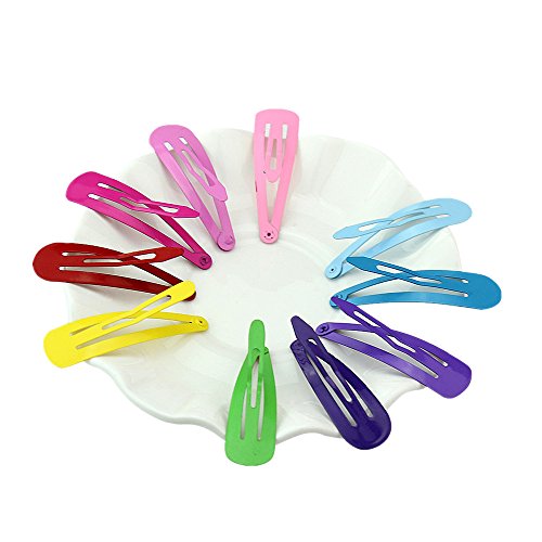 HBF Pack De 100 Piezas Pinza De Pelo Bebe Niñas Horquillas De Pelo Infantiles 20 Colores Clips Para El Pelo