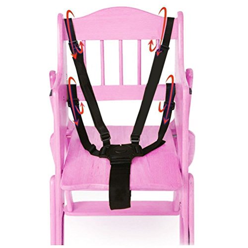 HBselect Arneses Silla Paseo 5 Puntos Negro Arneses De Seguridad Bebe Niños Cinturón De Seguridad Para Silla Cochecito Carrito