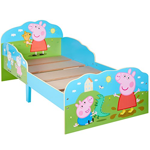 Hello Home Cama Infantil de Madera con Cajón Inferior, Rosa, 142 x 77 x 63 cm