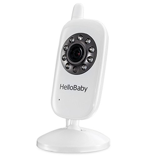 HelloBaby HB32 Monitor Inalámbrico de Vídeo con Cámara Digital, Vigilancia de la Temperatura de Visión Nocturnay 2 Way Talkback System (Adicional cámara)